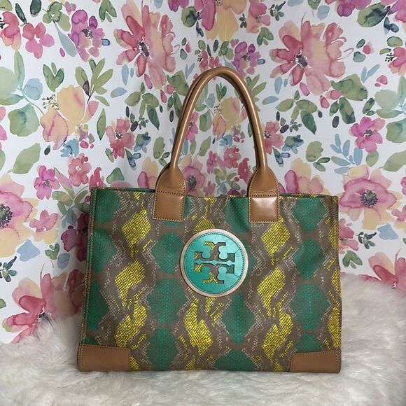 💯Authentic Tory Burch Ela Tote Multi Color🍀 - Picture 4 of 16
